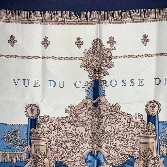 Hermes “VU DU CAROSSE  DE” 100%bSilk Scarf 90cm Square - Picture 15 of 16